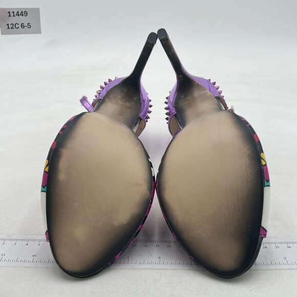 FSJ Women Spikes Rivets Peep Toe Sandals Stiletto High Heels Ankle Strap Shoes - Picture 6 of 7